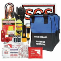 First Aid Central Road Safety Kit - 34 x Piece(s) For 1 x Individual(s) - 13.50" (342.90 mm) Height x 6" (152.40 mm) Width x 10" (254 mm) Length - Nylon Case - 1 Each