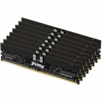 Kingston 256GB (8 x 32GB) DDR5 6400MT/s CL32 FURY Renegade Pro RDIMM Black XMP - For Motherboard - 256 GB (8 x 32GB) - DDR5-6400/PC5-51200 DDR5 SDRAM - 6400 MHz Single-rank Memory - CL32 - 1.40 V - ECC - Registered - 288-pin - DIMM - Lifetime Warranty