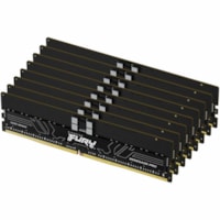 Kingston 28GB (8x16GB) DDR5 6800MT/s CL34 FURY Renegade Pro RDIMM Black XMP - For Motherboard - 128 GB (8 x 16GB) - DDR5-6800/PC5-54400 DDR5 SDRAM - 6800 MHz Single-rank Memory - CL34 - 1.40 V - ECC - Registered - 288-pin - DIMM - Lifetime Warranty