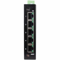 Eaton 5-Port Unmanaged Industrial Ethernet Switch - 10/100 Mbps, Ruggedized, -40° to 75°C, EIP QoS, DIN/Wall Mount, TAA - 5 Ports - Fast Ethernet - 10/100Base-T - 2 Layer Supported - 3 W Power Consumption - Twisted Pair - Black - DIN Rail Mountable, Wall Mountable, Compact 