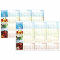 Day-Timer Reversible Flexible Planner Seasonal/Horizontal 24" x 36" Bilingual - January 2025 - December 2025 - 24" (609.60 mm) x 36" (914.40 mm) Sheet SizeReversible, Flexible - 1 Each