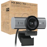 Webcam BRIO 705 - 8,5 Mégapixels - 60 fps - Graphite - USB Type C Logitech - 4K - 4096 x 2160 Vidéo - STARVIS Capteur - Autofocus - 90° Angle - Clip - 4x Zoom Numérique - Microphone - Portable, Moniteur - Windows 10, macOS 10.15 - Plug & Play, Microphone, Réduction so