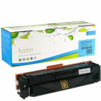 fuzion High Yield Laser Toner Cartridge (CF501X, 202X) - Cyan Pack - 2500