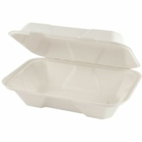 Boîte de stockage - Récipient pour aliments - Blanc naturel Eco Guardian - Alimentaire - Jetable - Adapté au micro-ondes - Oven Safe - Blanc naturel - Bagasse, Fibre de canne à sucre Corps - 50 / emballage