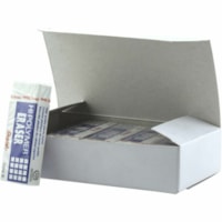 Pentel Hi-Polymer Manual Eraser - White - Block - Rubber - 10 / Pack - Latex-free, Non-smudge, Protective Sleeve, Tear Resistant