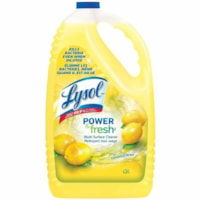 Nettoyant multisurfaces Lysol - Pour Multisurface, Polyvalents - Liquide - 142 oz liq (4.4 quart) - Citron Arôme - Durable, Désodoriser, Désinfectant, Facile à utiliser - Jaune Bouteille - 4 / Étui