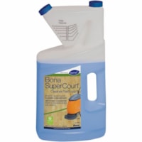 Diversey Bona SuperCourt Cleaner - For Wood Floor, Gym, Hardwood Floor - 128 fl oz (4 quart) - Characteristic Scent Width - Residue-free, Easy to Use - Blue