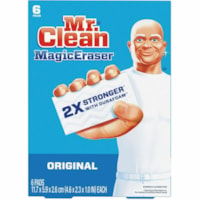 Mr. Clean Magic Eraser Original - For Multipurpose, Multi Surface - Ready-To-Use - Pad - Strong - White - 6 / Box