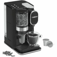 Cuisinart Grind & Brew Single-Serve Coffeemaker - Programmable - 1.50 quart (1419.53 mL) - Single-serve - Grinder - K-Cup Pod/Capsule Brand - Black - Charcoal Filter