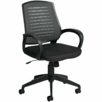 Offices To Go Java | High Back Tilter - Black Fabric Seat - Gray Back - Black Frame - Medium Back - 5-star Base - Gray - Armrest