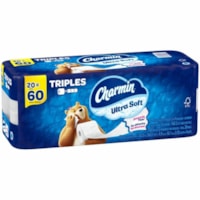 Papier hygiénique Ultra Soft Charmin - 2 Pli - 168 Feuilles/Rouleau - 20 / emballage