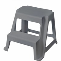 Gracious Living Two Step Stool - 2 Step - 136.08 kg Load Capacity - Gray