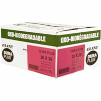 Sac poubelle Dura Plus - 20 gal (75708,24 mL) Capacité - largeur de 26 po (660,40 mm) - Noir - Poly, Plastique - Ordures ménagères - 250 / Étui