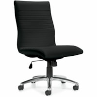 Offices To Go Ultra | Armless High Back Tilter - Black Luxhide, Bonded Leather Seat - Black Luxhide, Bonded Leather Back - High Back - 5-star Base