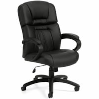 Fauteuil de direction Pacific MVL11870 - Siège réglable - 16.5po à 20.5po Haut Offices To Go - Seat Color Noir - Luxhide, Cuir reconstitué Seat MaterialBack Color Noir - Luxhide, Cuir reconstitué Back Material - Dossier haut - 5 branches Base - Noir - Cuir - 1 chaque