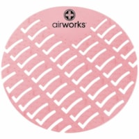 AirWorks Urinal Screen - Lasts upto 30 Days - Flexible, Splash Resistant, Clog Remover, Translucent, Odor Neutralizer - 10 / Box - Pink