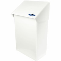 Frost Surface Mounted Napkin Disposal - Pivot Lid - 1.59 gal (6000 mL) Capacity - For Office, Commercial - Durable, Heavy Duty, Lid Closure, Easy to Clean - 12.9" (328 mm) Height x 7.9" (201 mm) Width x 4.5" (114 mm) Depth - Steel - Epoxy, Powder Coated - White