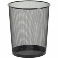 Hamilton Buhl Mesh Waste Basket - For Home, Office, Paper - 14" (355.60 mm) Height x 11.5" (292.10 mm) Width - Mesh, Metal - Black - 1 Unit