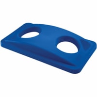 Couvercle de boîte de conserve Slim Jim Rubbermaid - Rectangulaire - Résine, Polypropylène, Plastique - Bleu