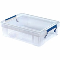 Bankers Box Storage Case - Internal Dimensions: 8.50" (215.90 mm) Width x 6.33" (160.78 mm) Depth x 2.60" (66.04 mm) Height - External Dimensions: 10.2" (259.08 mm) Width x 7.5" (190.50 mm) Depth x 2.8" (71.12 mm) Height - 2.43 quart (2300 mL) - Lid Lock Closure - Stackable - Plastic, Polypropylene 