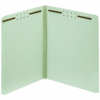 Pendaflex Straight Tab Cut Letter Recycled Fastener Folder - 8 1/2" x 11" - 200 Sheet Capacity - 2" Expansion - 2" Fastener Capacity - Pressboard, Tyvek, Fiber - Green - 60% Recycled - 25 / Box