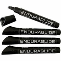 Quartet EnduraGlide Dry-Erase Markers, Chisel Tip, Black 4-Pack - Bold Chisel Marker Point - Black Ink - Liquid - 4 Pack