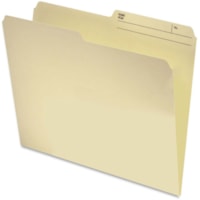 Esselte Letter Recycled Top Tab File Folder - 8 1/2" x 11" - Manila - 60% Recycled - 100 / Box