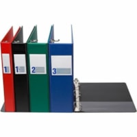 Davis Essential Binder (2300 series) - 0.62" (15.75 mm) Ring - Fastener(s): 3 x Round Ring - Pocket(s): Inside Front & Back - Plastic - Gray - Label Holder, Spine - 1 / Unit