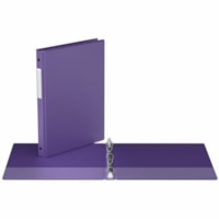 Davis Essential Binder (2300 series) - 0.62" (15.75 mm) Ring - Fastener(s): 3 x Round Ring - Pocket(s): Inside Front & Back - Plastic - Purple - Label Holder, Spine - 1 / Unit