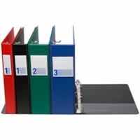 Davis Essential Binder (2300 series) - 5/8" Binder Capacity - 0.63" (15.88 mm) Ring - Fastener(s): 3 x Round Ring - Pocket(s): Inside Front & Back - Plastic - Navy - Label Holder, Spine Label - 1