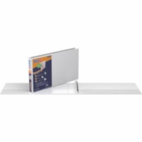 QuickFit Ring Binder - 1" Binder Capacity - Legal - 8 1/2" x 14" Sheet Size - 200 Sheet Capacity - 1" (25.40 mm) Ring - Fastener(s): 3 x Round Ring - Pocket(s): Inside Front & Back - Polyethylene - White - Recycled - Heavy Duty, Non-stick, Durable, Antimicrobial, Ink-transfer Resistant, PVC-free, Un