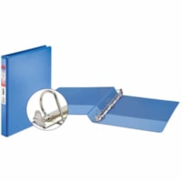 Cardinal Performer Ring Binder - Letter - 8 1/2" x 11" Sheet Size - 240 Sheet Capacity - 1" (25.40 mm) Ring - Fastener(s): 3 x Slant D-Ring - Pocket(s): Inside Front & Back - Plastic, Board, Fiber - Blue - Recycled - Spine Label, Label Holder, PVC-free, Clear Front, Non Locking Mechanism, Durable, W