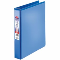 Cardinal ClearVue Ring Binder - Letter - 8 1/2" x 11" Sheet Size - 375 Sheet Capacity - 1.50" (38.10 mm) Ring - Fastener(s): 3 x Slant D-Ring - Pocket(s): Internal, Inside Front & Back - Plastic - Blue - Recycled - PVC-free, Clear Front, Hinged, Durable, Spine Label - 1 / Unit