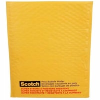 Scotch Plastic Bubble Mailer 8914-ESF, 8.5 in x 11.25 in (21.6 cm x 28.6 cm) - Bubble/Shipping - #2 - 8 1/2" Width x 11 1/4" Length Diameter - Self-sealing - Kraft - Plastic, Poly - 10 / Pack