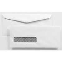 Quality Park Envelope - Business - #9 - 3 3/4" Width x 8 3/4" Length Diameter - V-shaped Flap - White, Gray - Fiber - 500 / Box