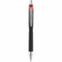 uniball(tm) Jetstream RT Ballpoint Pen - 1 mm (0.04") Bold, Medium Pen Point - Refillable - Retractable - Red Ink - Gel-based - Black Barrel - 1 / Unit