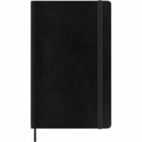 Moleskine Classic Notebook - 192 Pages - Ruled Margin - 70 g/m² Grammage - 5 1/8" (130 mm) x 8 17/64" (210 mm) Sheet Size - Ivory Paper - Black Cover - Soft Cover, Rounded Corner, Elastic Closure, Ribbon Marker, Acid-free Paper, Flyleaf, Expandable Pocket, Reusable, Wear Resistant, Tear Resista