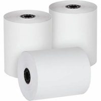 Papier de reçu Transfert thermique - Blanc Mcdermid Paper Converters - format 3 1/8 po (79,38 mm) x 200 pi (60,96 m) - Sans BPA, Sans phénol - Blanc - 50 / Carton