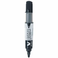 Crestar V-Board Master Bullet - Black - Medium Bullet Marker Point - Refillable - Black Ink - Liquid