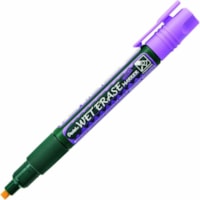 Pentel Arts Wet Erase Chalk Marker / SMW26 - 2 mm (0.08") Fine Chisel, 4 mm (0.16") Marker Point - Violet Ink - Violet Barrel - 1 / Unit