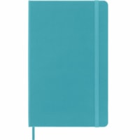 Moleskine Classic Notebook - Ruled Margin - 70 g/m² Grammage - 5 1/8" (130 mm) x 8 17/64" (210 mm) Sheet Size - Ivory Paper - Reef Blue Cover - Hard Cover, Rounded Corner, Elastic Closure, Acid-free Paper, Flyleaf, Expandable Pocket, Reusable, Wear Resistant, Tear Resistant