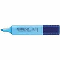 Surligneur Textsurfer classic Staedtler - Pointe en biseau Pointe de marqueur - Rechargeable - Ink Bleu fluorescent - Base de pigment - Barrel Bleu fluorescent - 1 Unité