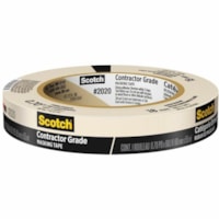 Scotch Masking Tape - 60 yd (54.9 m) Length x 0.70" (17.8 mm) Width - Tan - For Masking, General Purpose, Vinyl, Carpet, Metal, Plastic, Holding