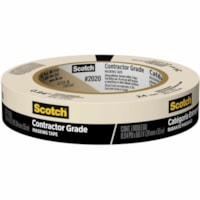 Scotch Masking Tape - 2.17" (55 mm) Length x 0.94" (24 mm) Width - Tan - Paper - Crepe Paper Backing - Rubber Adhesive - For Masking, General Purpose, Paint, Vinyl, Metal, Carpet, Plastic