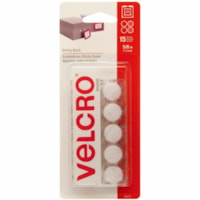 VELCRO® Hook & Loop Fastener - 0.62" (15.7 mm) Length x 0.62" (15.7 mm) Width - White - Water Resistant - For Smooth Surface, Wall, Glass, Tile, Plastic - 15 / Pack