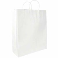 Gunther Mele Shopping Bag - 18" (457.20 mm) Width x 19" (482.60 mm) Length x 7" (177.80 mm) Depth - White - Paper - Shopping - 200 / Pack