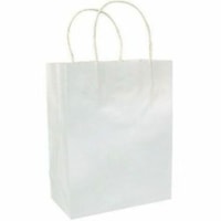 Sac d'achats Gunther Mele - largeur de 8 po (203,20 mm) x longueur de 10,75 po (273,05 mm) x profondeur de 4,50 po (114,30 mm) - Blanc - Papier - Courses - 250 / Carton