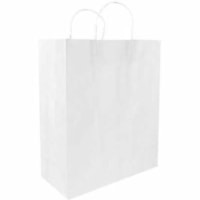 Gunther Mele Shopping Bag - 13" (330.20 mm) Width x 15" (381 mm) Length x 6" (152.40 mm) Depth - White - Paper - Shopping - 250 / Carton