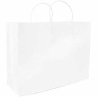 Sac d'achats Gunther Mele - largeur de 16 po (406,40 mm) x longueur de 12 po (304,80 mm) x profondeur de 6 po (152,40 mm) - Blanc - Papier - Courses - 200 / Carton