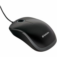 Verbatim Mouse - Optical - Cable - Black - USB Type A - Scroll Wheel - 3 Button(s) - 1